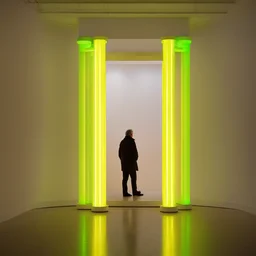 a character by Dan Flavin