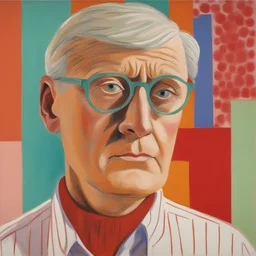 a character by David Hockney