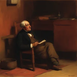 a character by Eastman Johnson