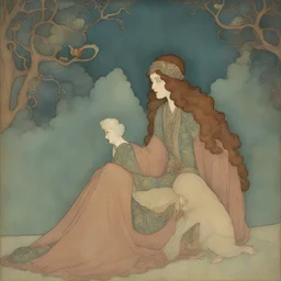 a character by Edmund Dulac
