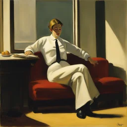 a character by Edward Hopper