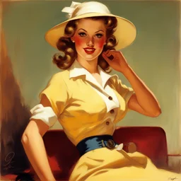 a character by Gil Elvgren