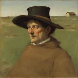 a character by Giovanni Segantini