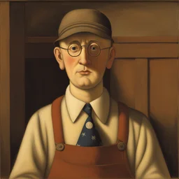 a character by Grant Wood
