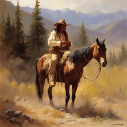 a character by Howard Terpning