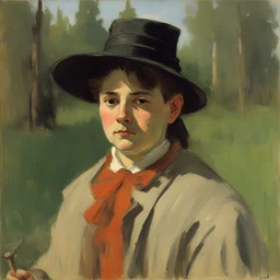 a character by Isaac Levitan