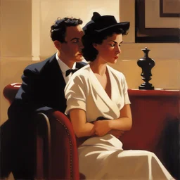 a character by Jack Vettriano