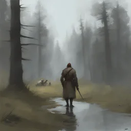 a character by Jakub Rozalski