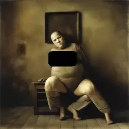 a character by Jan Saudek
