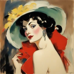 a character by Jean-Gabriel Domergue