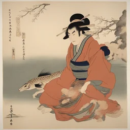 a character by Katsushika Hokusai