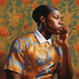 a character by Kehinde Wiley