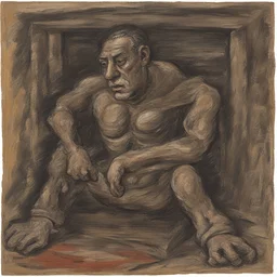 a character by Leon Kossoff