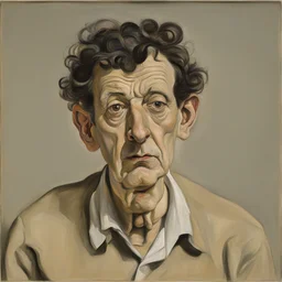 a character by Lucian Freud