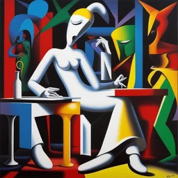a character by Mark Kostabi