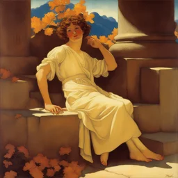 a character by Maxfield Parrish