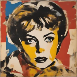 a character by Mimmo Rotella