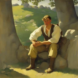 a character by N.C. Wyeth
