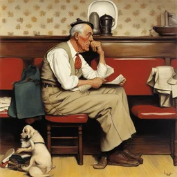 a character by Norman Rockwell