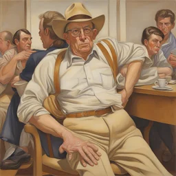 a character by Philip Pearlstein