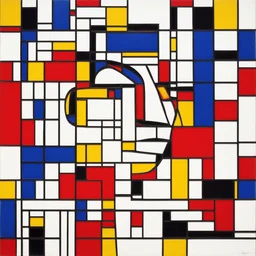 a character by Piet Mondrian