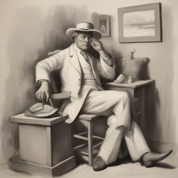 a character by Thomas Hart Benton