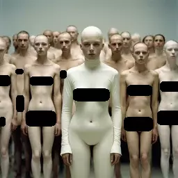 a character by Vanessa Beecroft