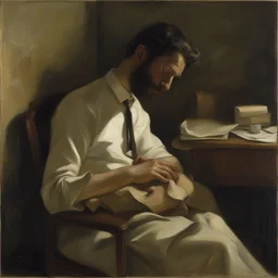 a character by Vincent Desiderio