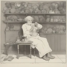 a character by W. Heath Robinson