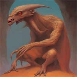 a character by Wayne Barlowe