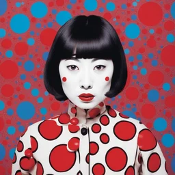 a character by Yayoi Kusama