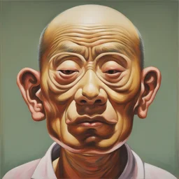a character by Yue Minjun