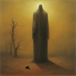 a character by Zdzisław Beksiński