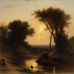 a landscape by Étienne Adolphe Piot