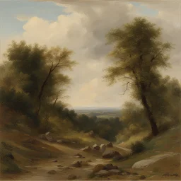 a landscape by Adolf Hirémy-Hirschl