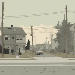 a landscape by Adrian Tomine