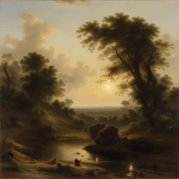 a landscape by Adrianus Eversen