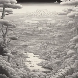 a landscape by Akira Toriyama