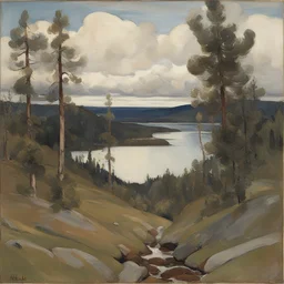 a landscape by Akseli Gallen-Kallela