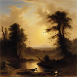 a landscape by Albert Bierstadt
