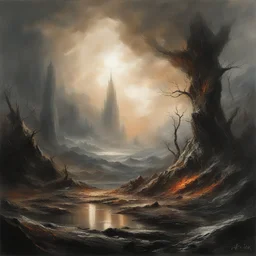 a landscape by Aleksi Briclot