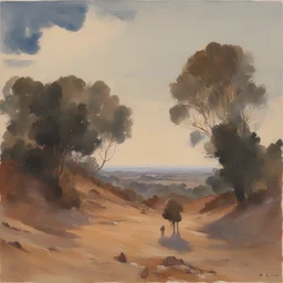 a landscape by Alex Russell Flint