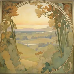 a landscape by Alfons Mucha