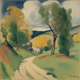 a landscape by Alfred Henry Maurer