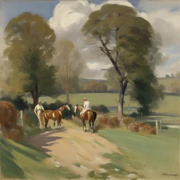 a landscape by Alfred Munnings