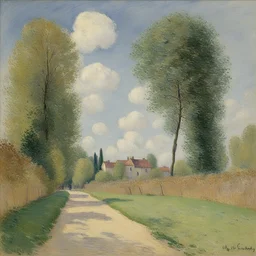 a landscape by Alfred Sisley