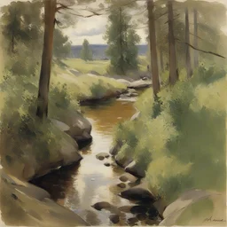 a landscape by Anders Zorn