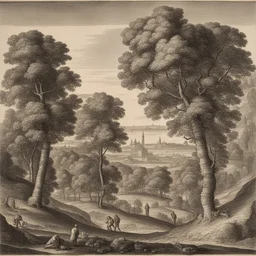 a landscape by Andreas Vesalius