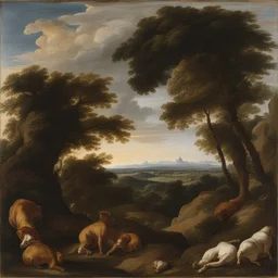 a landscape by Annibale Carracci