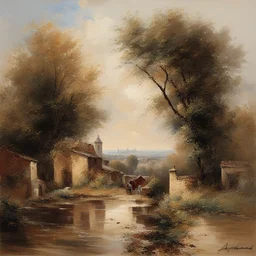 a landscape by Antoine Blanchard
